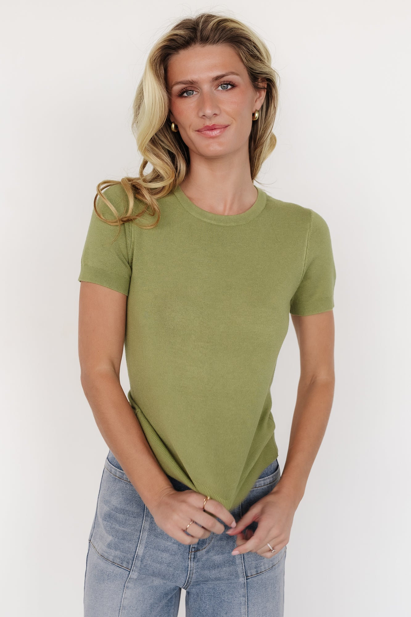 Hannah Knit Top | Light Olive - Baltic Born