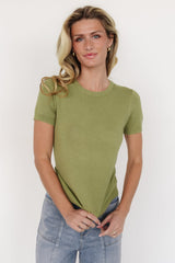 Hannah Knit Top | Light Olive - Baltic Born