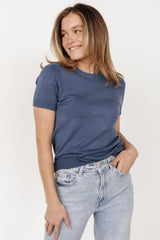 Hannah Knit Top | Slate Blue - Baltic Born