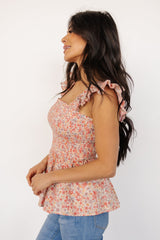 Ida Peplum Top | Pink Multi Floral - Baltic Born