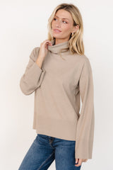 Irene Turtleneck Sweater Top | Stone - Baltic Born