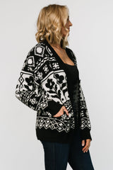 Jackson Oversized Cardigan | Black Print - Baltic Born