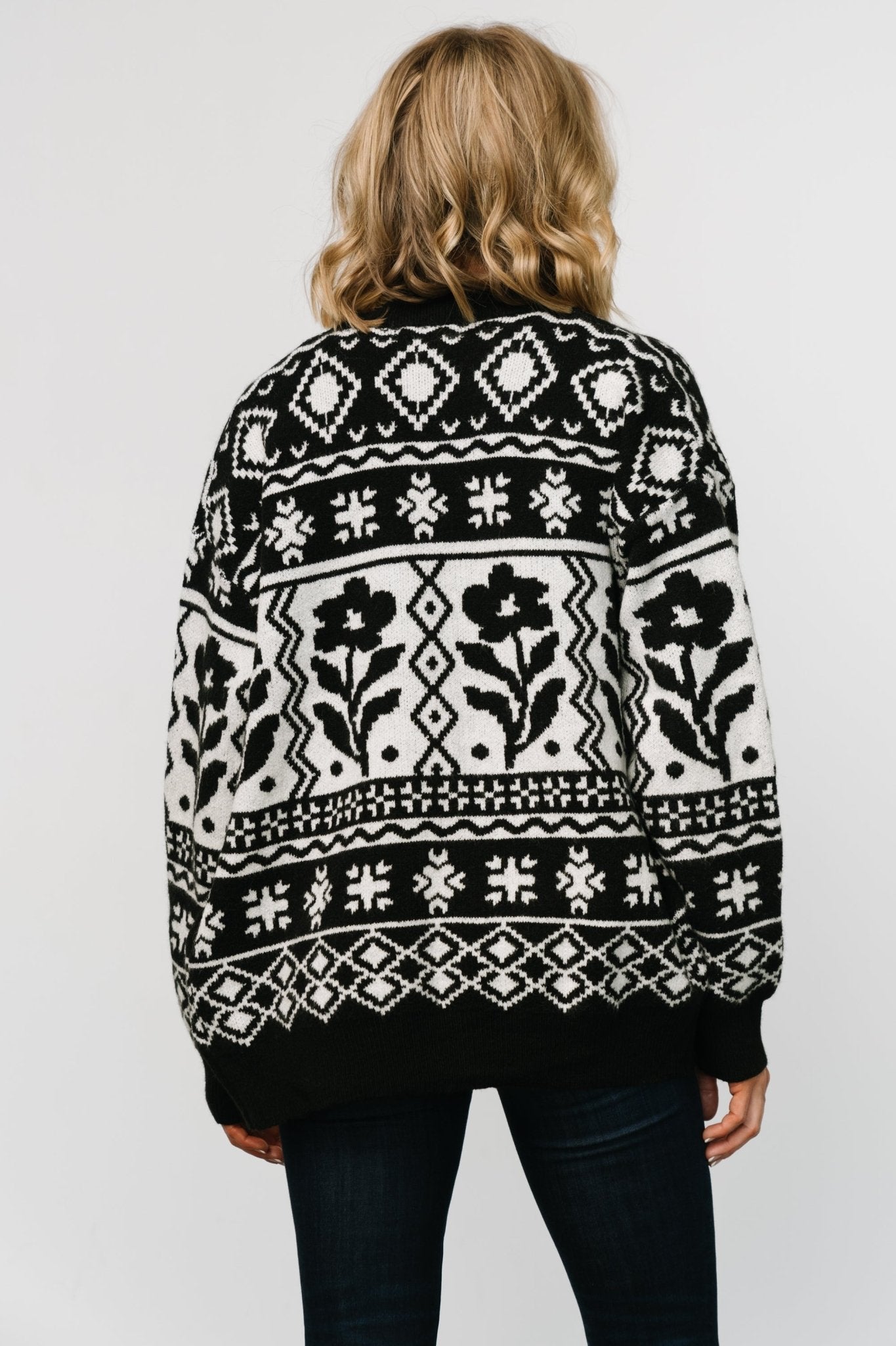 Jackson Oversized Cardigan | Black Print - Baltic Born