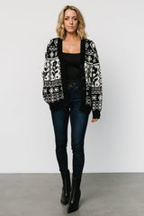 Jackson Oversized Cardigan | Black Print - Baltic Born