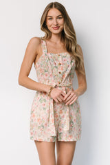 Jamie Romper | Green + Pink Floral - Baltic Born