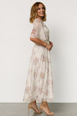 Kathreen Midi Dress | Ivory Floral - Baltic Born