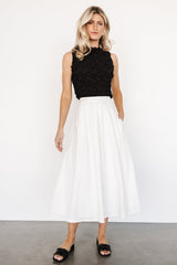 Katie Pleated Midi Skirt | Off White - Baltic Born
