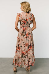 Kearny Ruffle Maxi Dress | Blush + Vintage Floral - Baltic Born