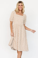 Keri Gathered Dress | Light Taupe - Baltic Born
