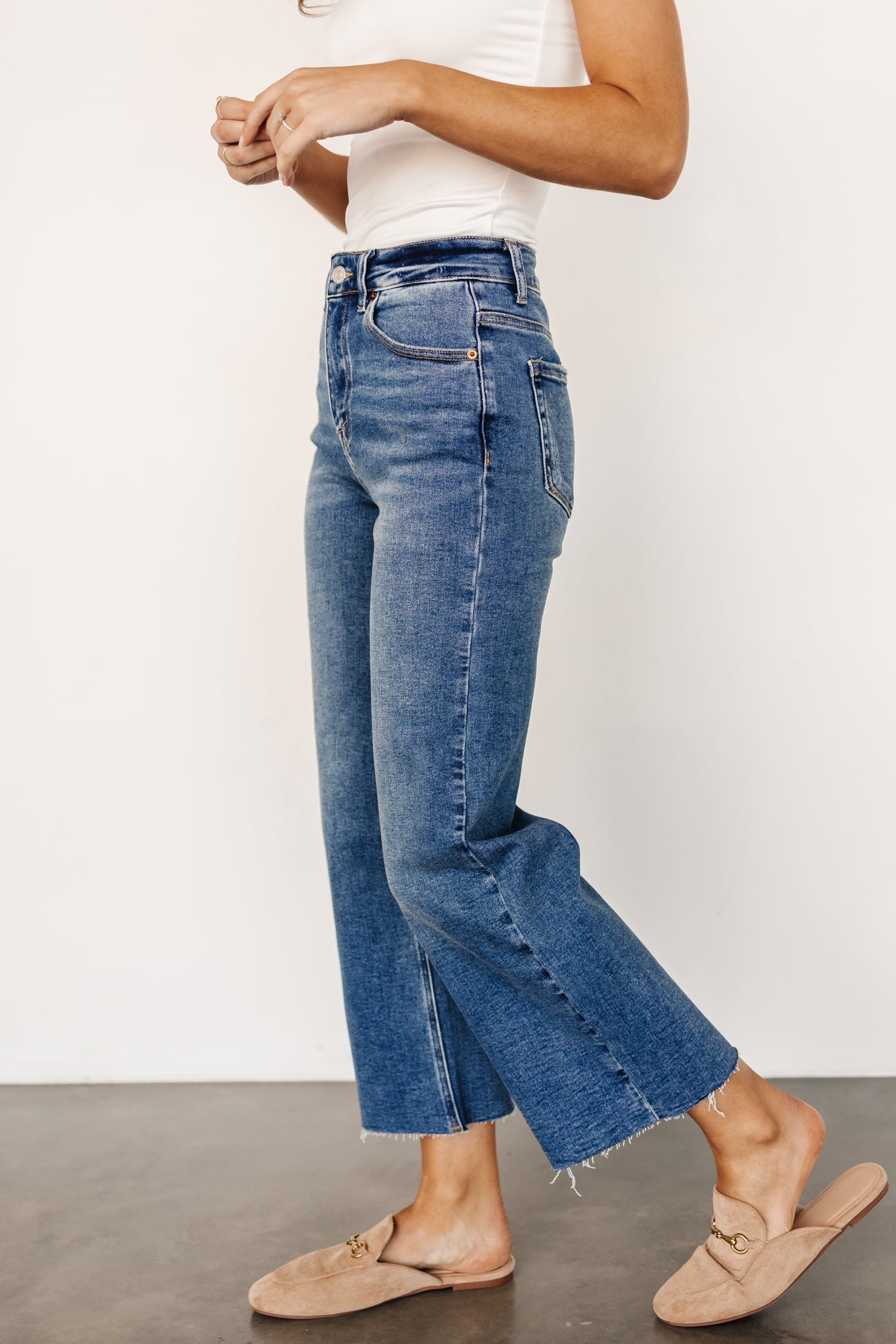 Kirby High Rise Wide Leg Jeans | Medium Wash - Baltic Born