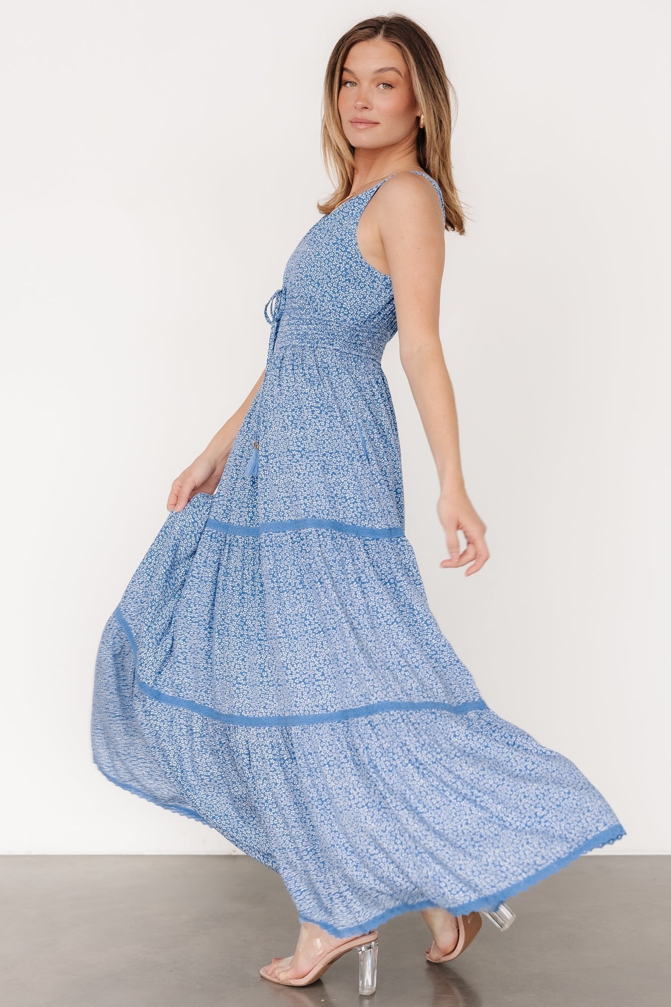 Lauren Maxi Dress | Blue Floral - Baltic Born