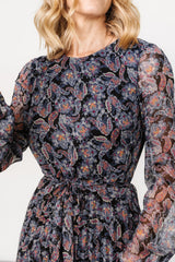 Laurie Midi Dress | Black Print - Baltic Born