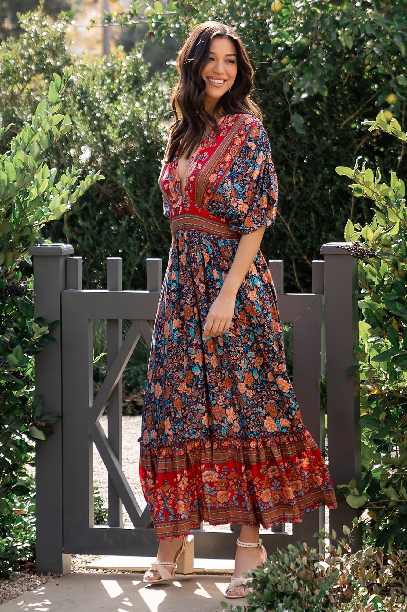 Leeanne Midi Dress | Navy Multi Floral - Baltic Born