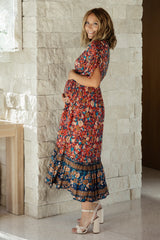 Leeanne Midi Dress | Red Multi Floral - Baltic Born