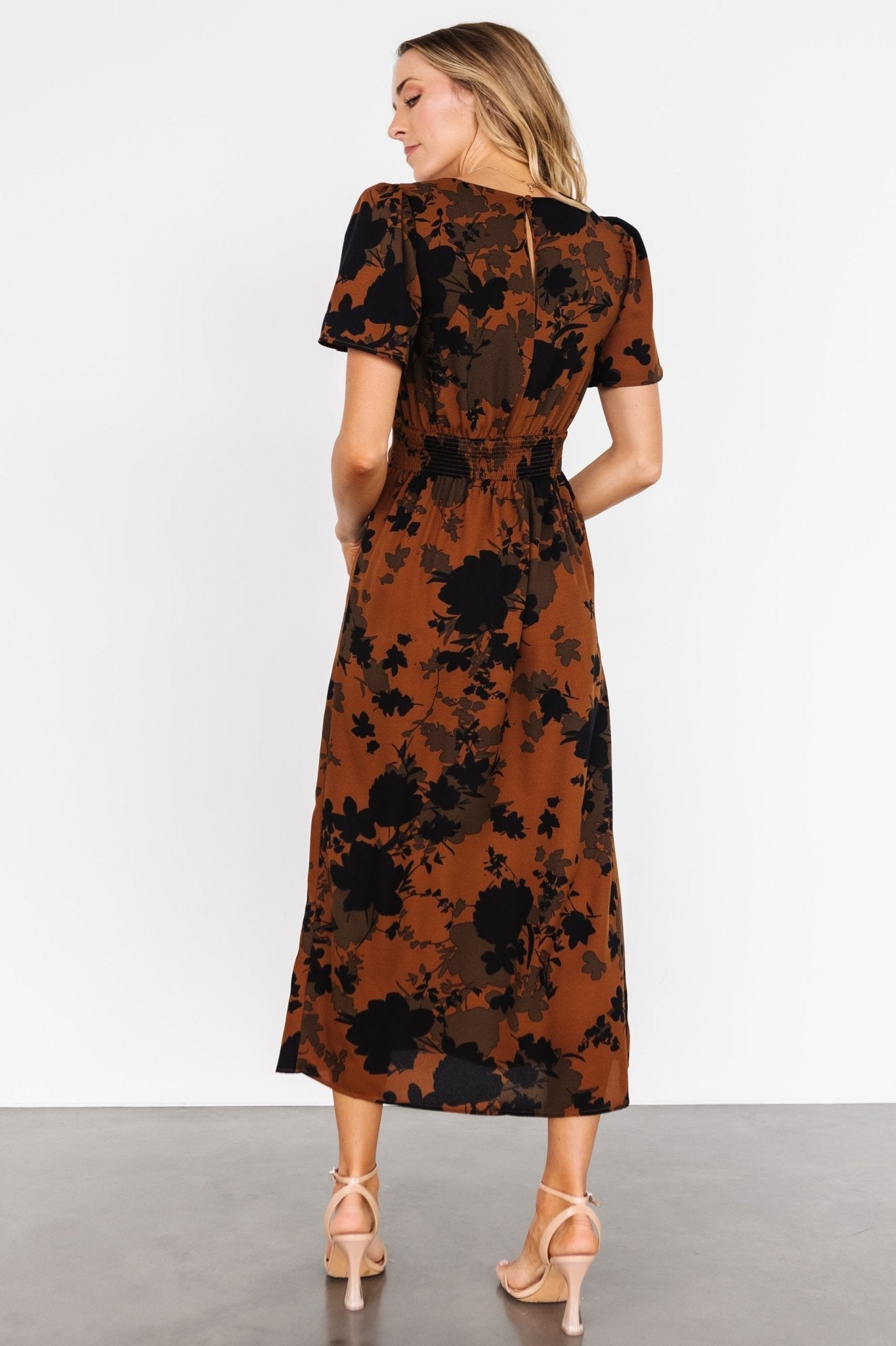 Lenni Midi Dress | Espresso Print - Baltic Born