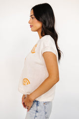 Lexie Knit Top | Cream + Orange Applique - Baltic Born