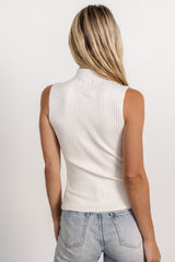 Lia Ribbed Tank Top | Off White - Baltic Born