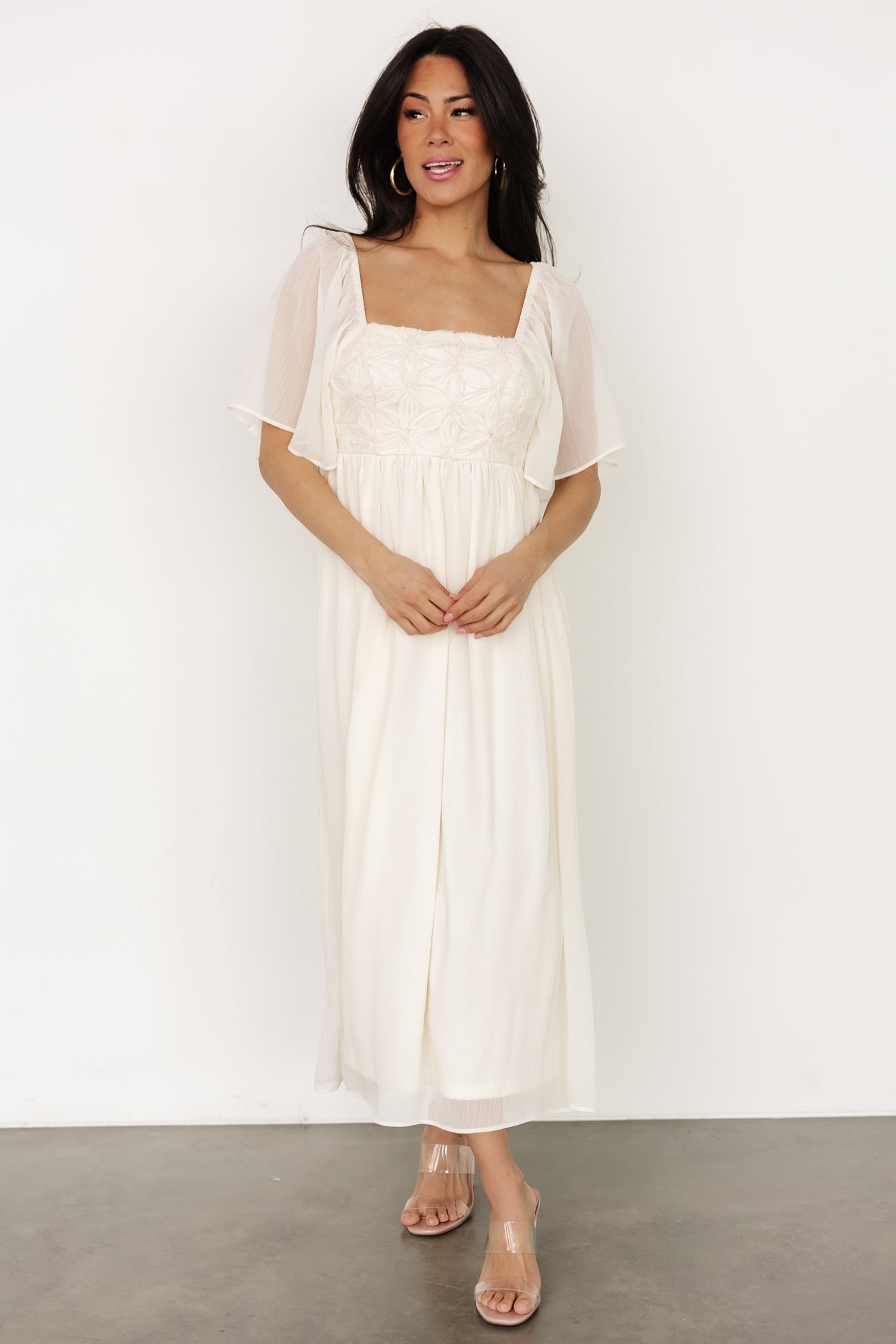 Lilith Applique Midi Dress | Cream - Baltic Born