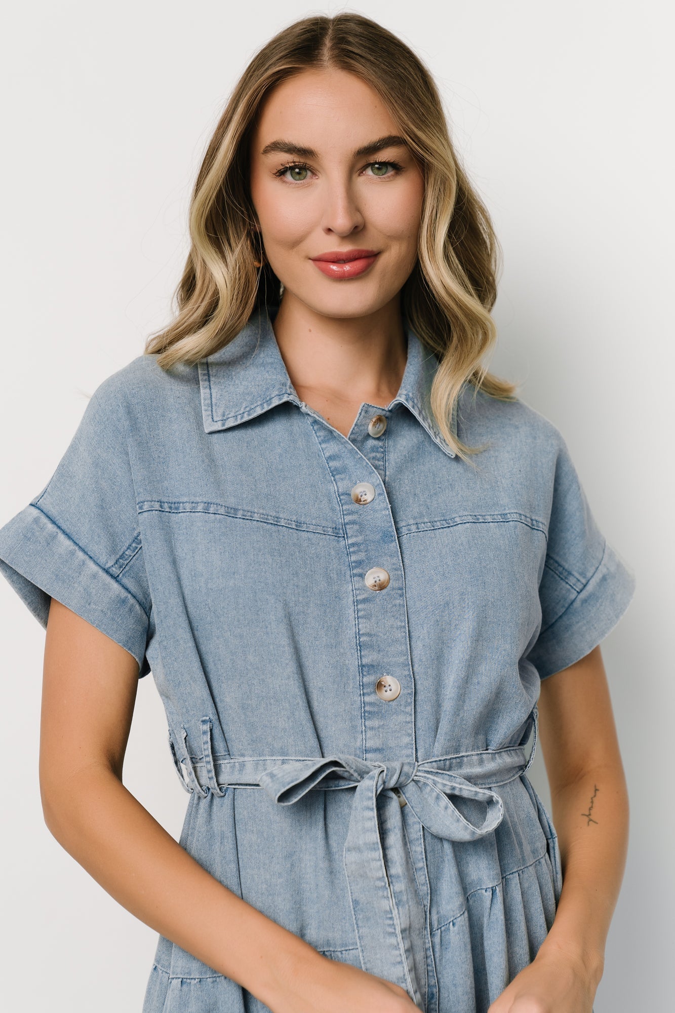 Logan Button Up Dress | Denim - Baltic Born