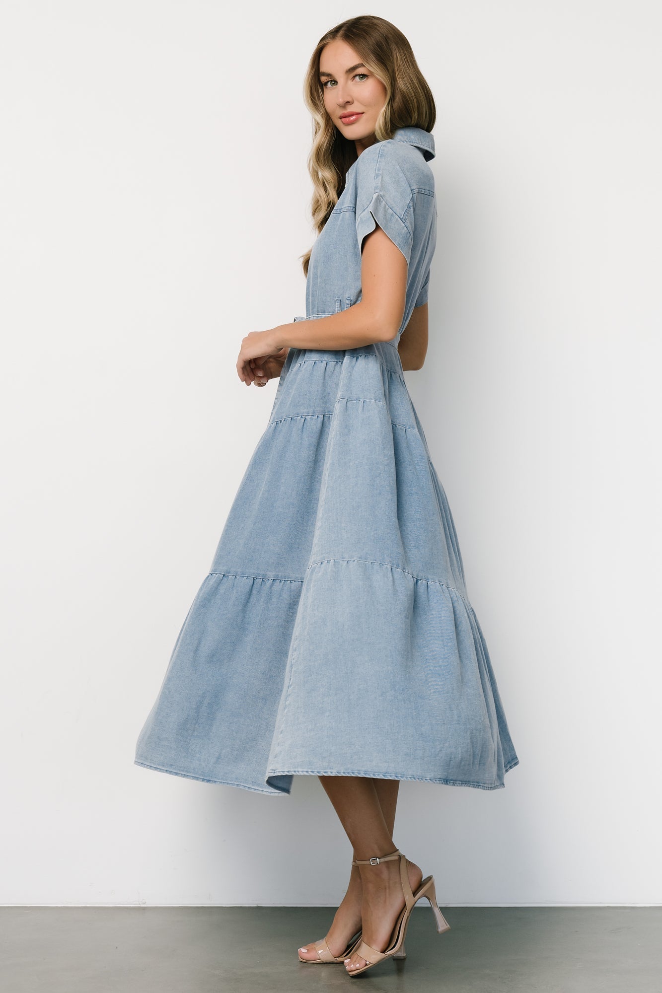 Logan Button Up Dress | Denim - Baltic Born