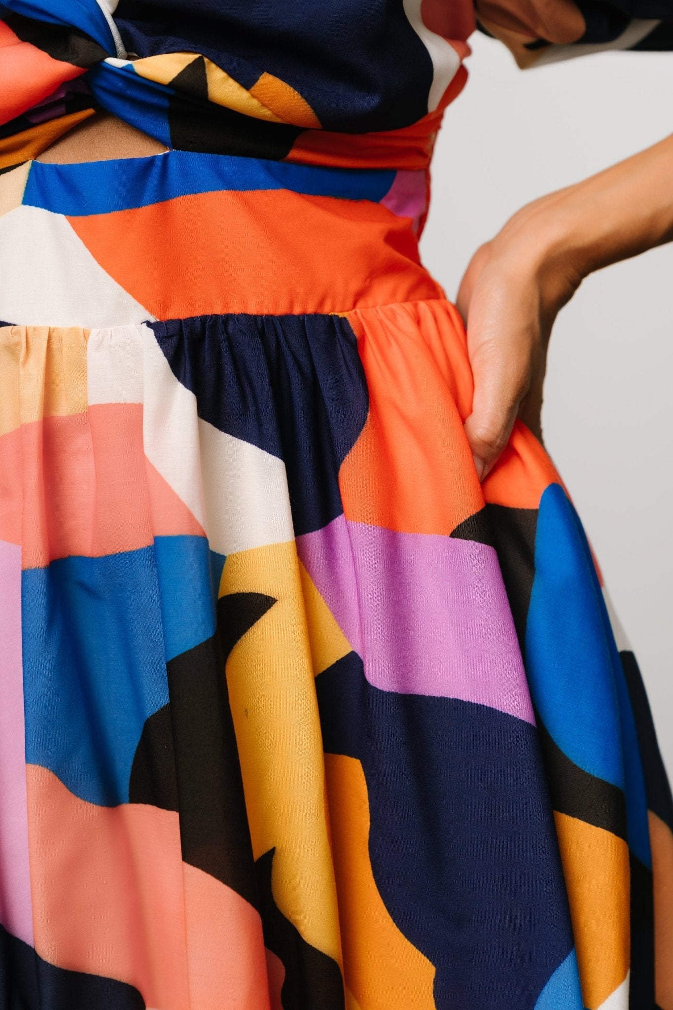 Lola Midi Dress | Rust + Navy Multi - Baltic Born