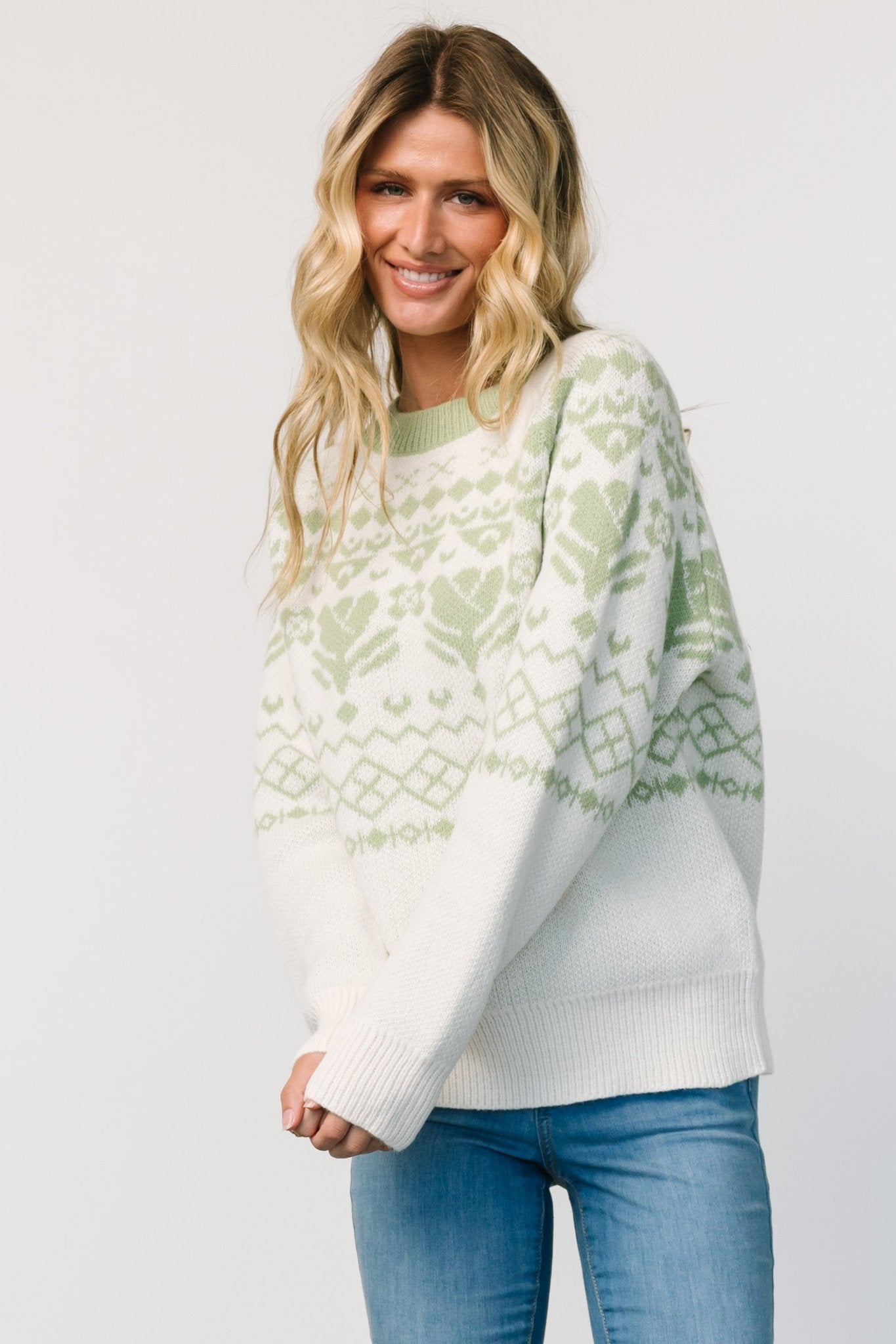 Lucerne Sweater | Ivory + Sage - Baltic Born