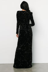 Madonna Sequin Maxi Dress | Black - Baltic Born