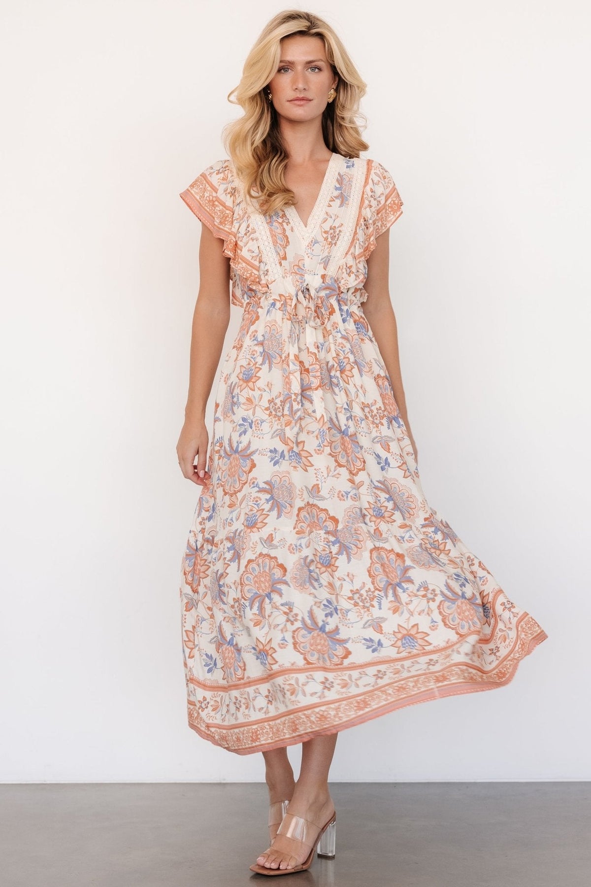 Maggie Maxi Dress | Cream Multi - Baltic Born