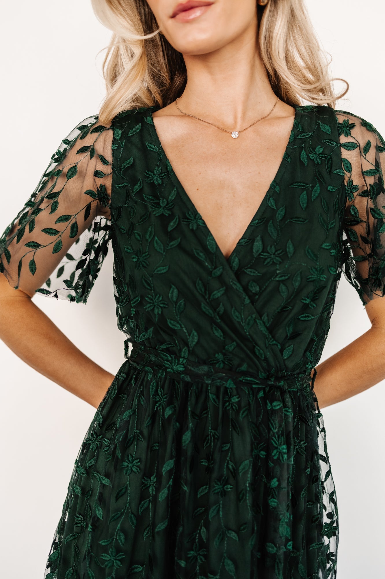 Marseille Embossed Maxi Dress | Green - Baltic Born