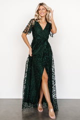 Marseille Embossed Maxi Dress | Green - Baltic Born