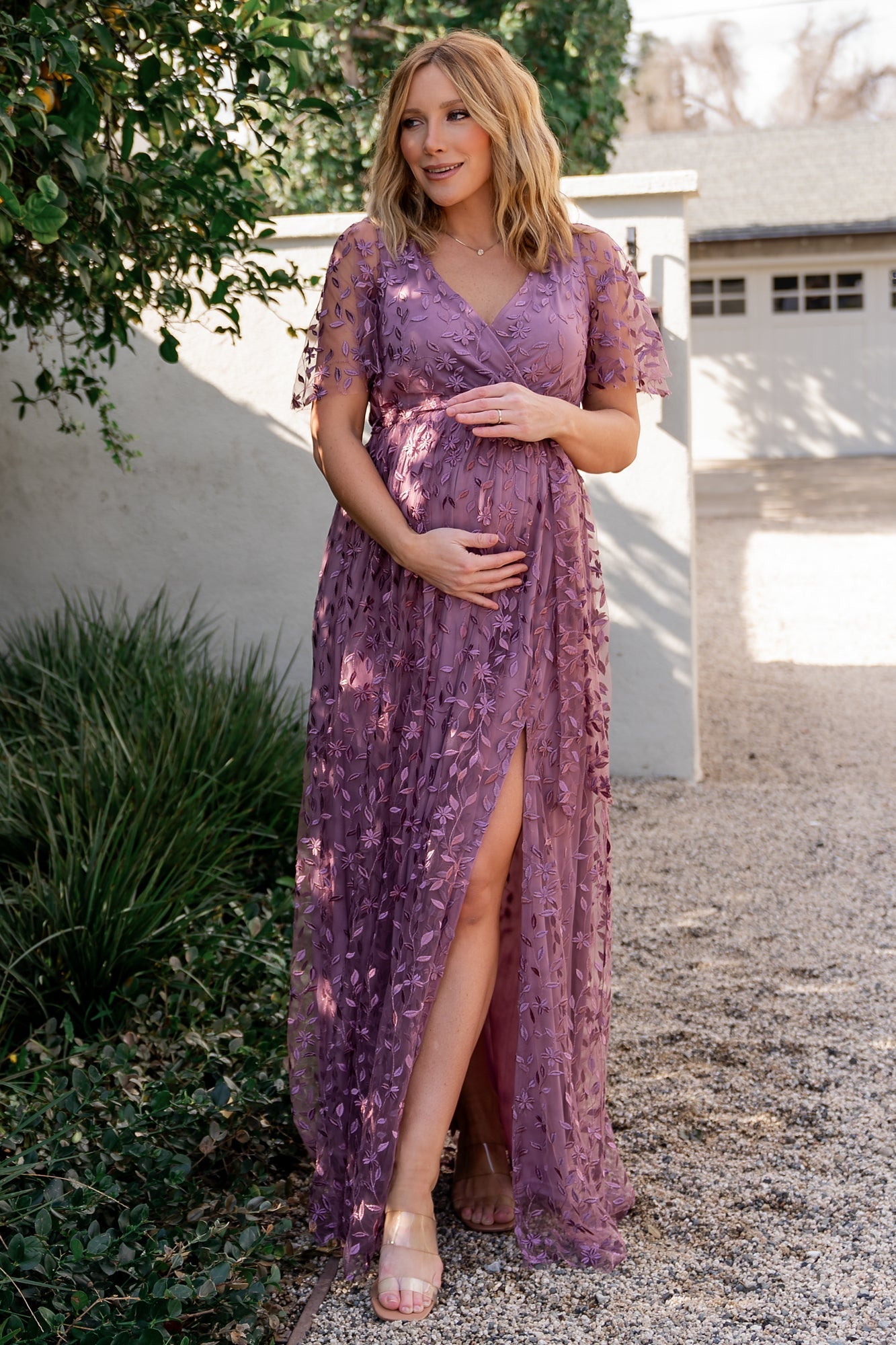 Marseille Embossed Maxi Dress | Lavender - Baltic Born