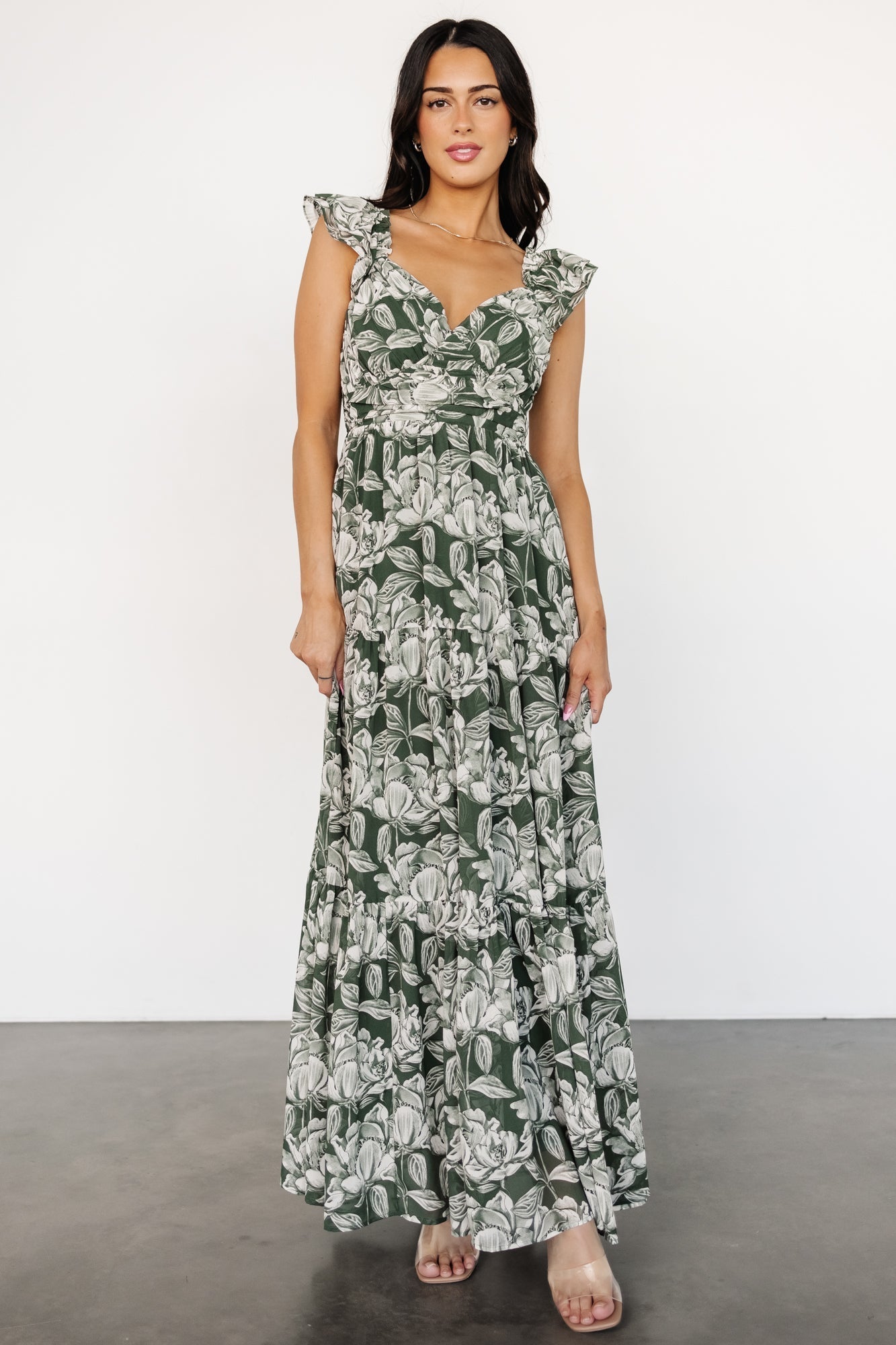 Martina Maxi Dress | Green + White - Baltic Born