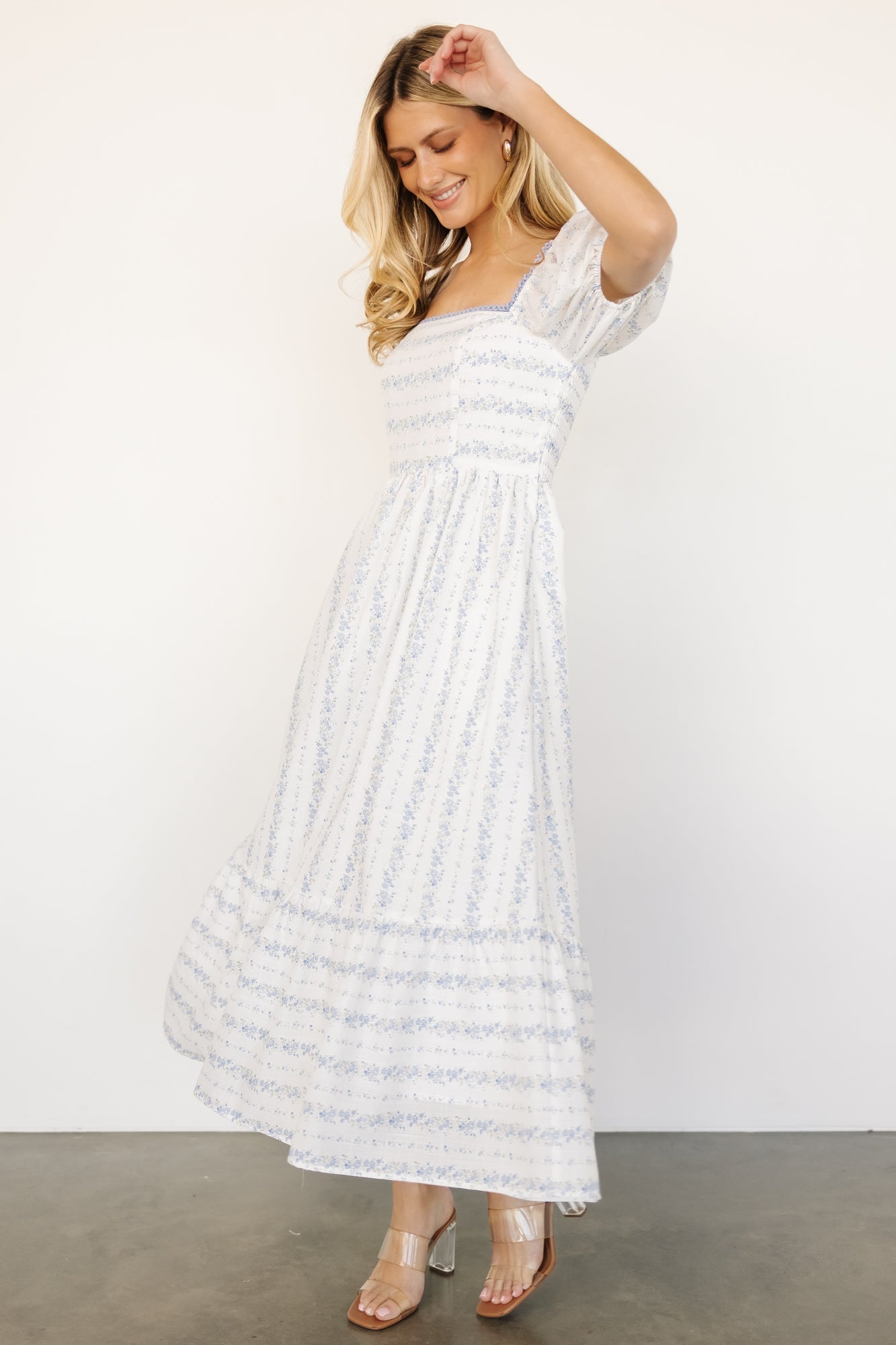 Martine Puff Sleeve Dress | Ivory Multi Floral - Baltic Born