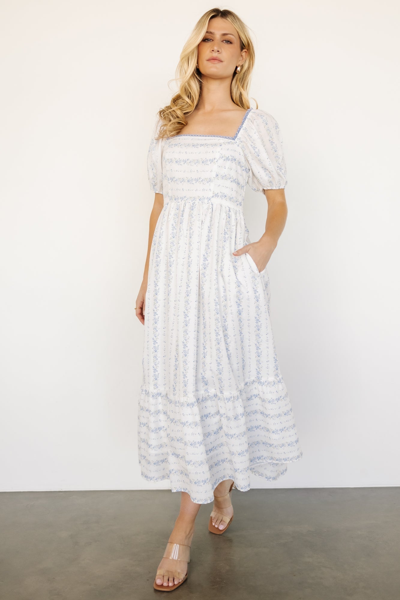 Martine Puff Sleeve Dress | Ivory Multi Floral - Baltic Born