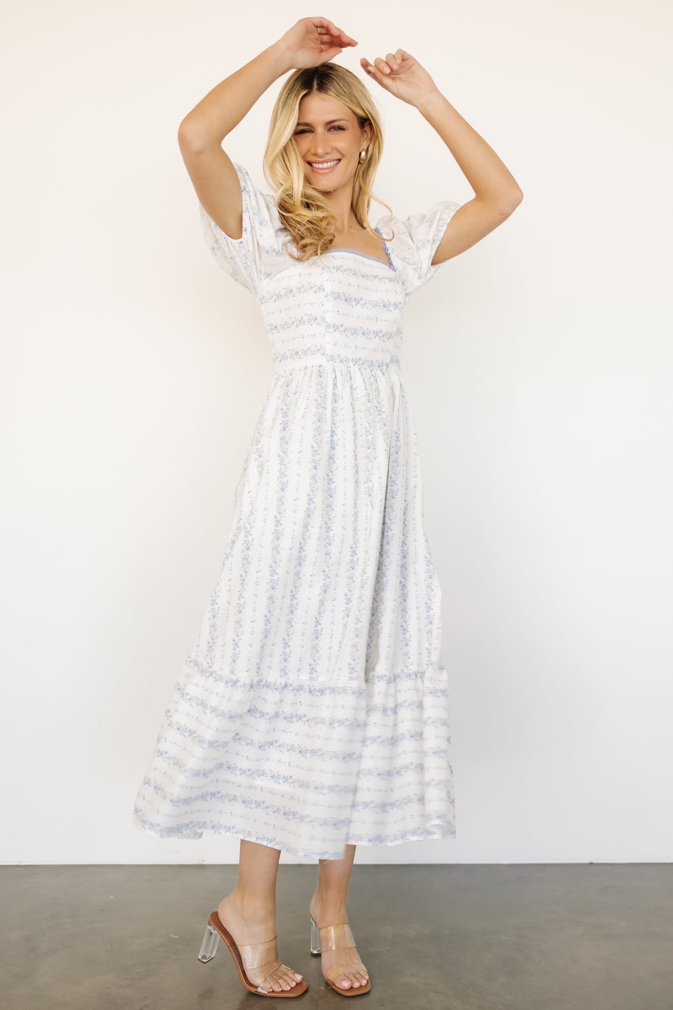 Martine Puff Sleeve Dress | Ivory Multi Floral - Baltic Born