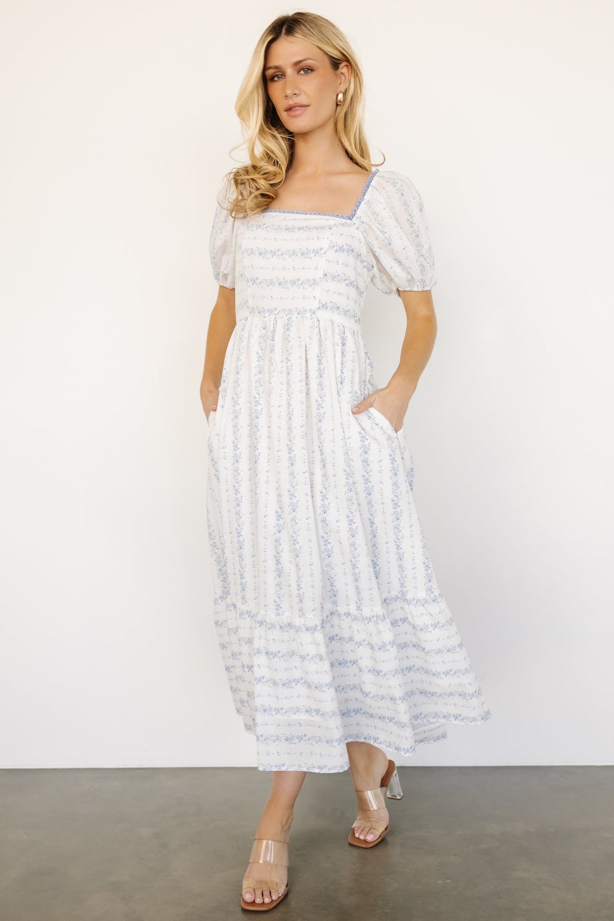 Martine Puff Sleeve Dress | Ivory Multi Floral - Baltic Born