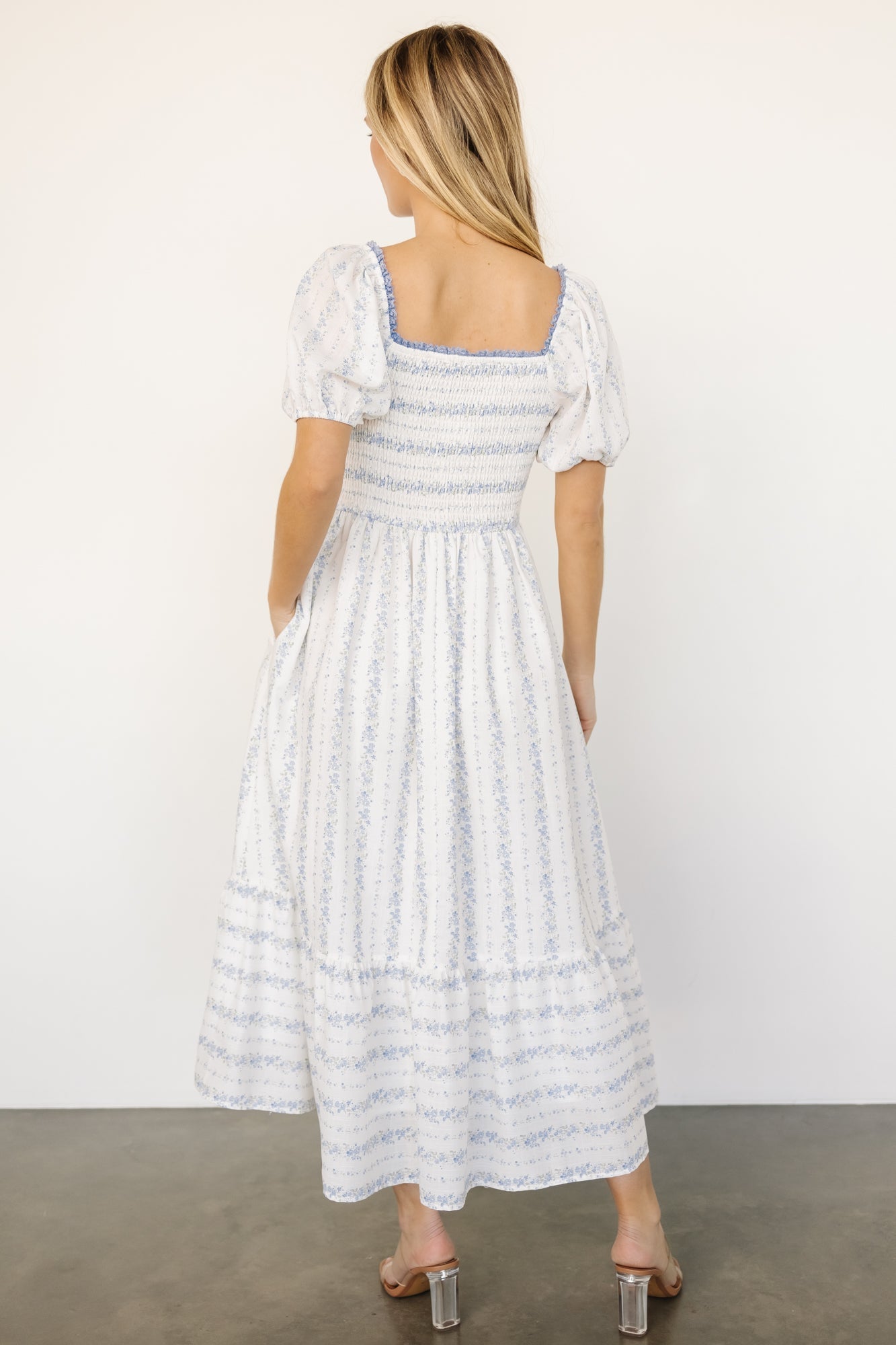 Martine Puff Sleeve Dress | Ivory Multi Floral - Baltic Born