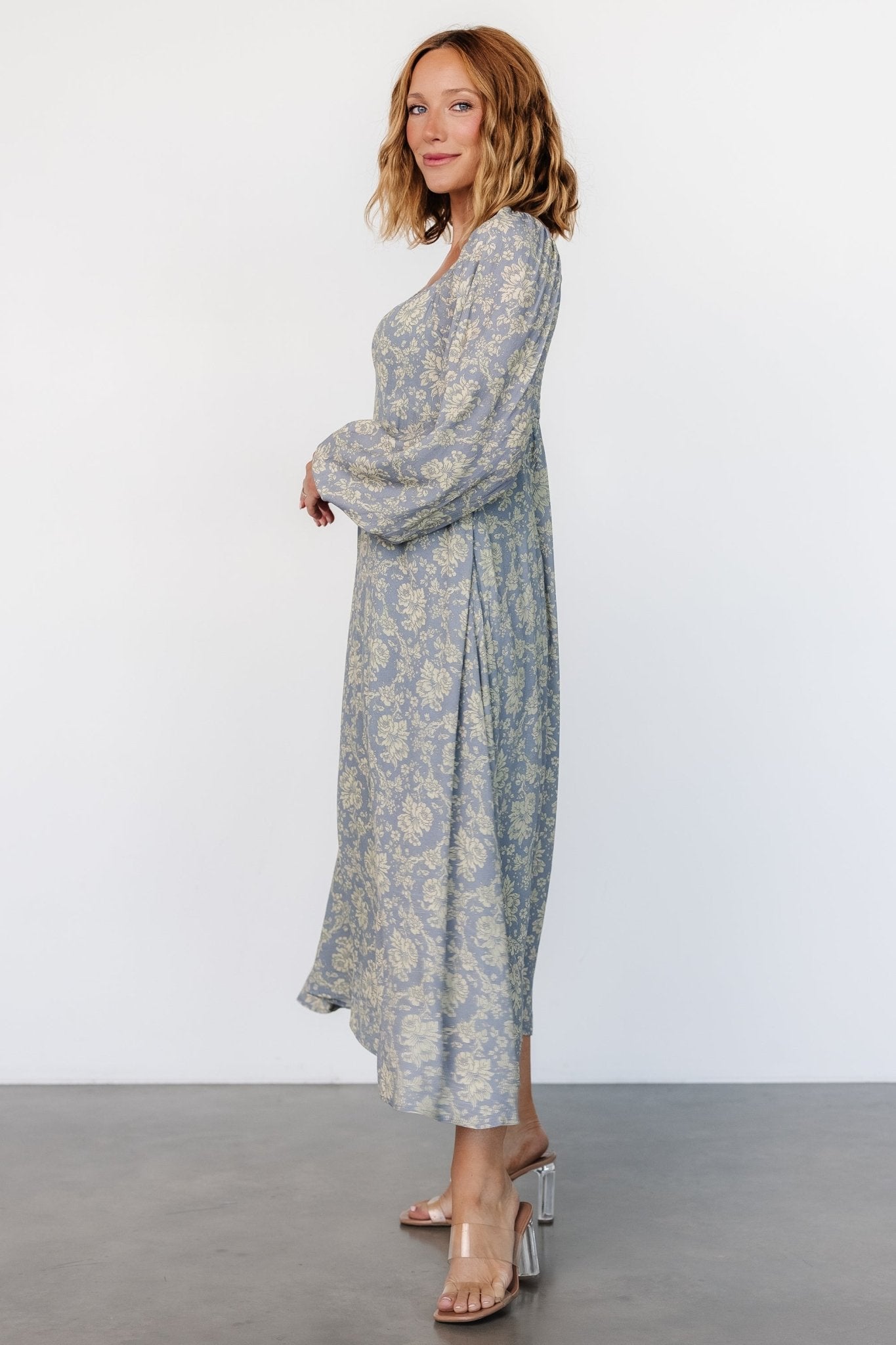 McKinney Dress | Blue + Vintage Cream Floral - Baltic Born
