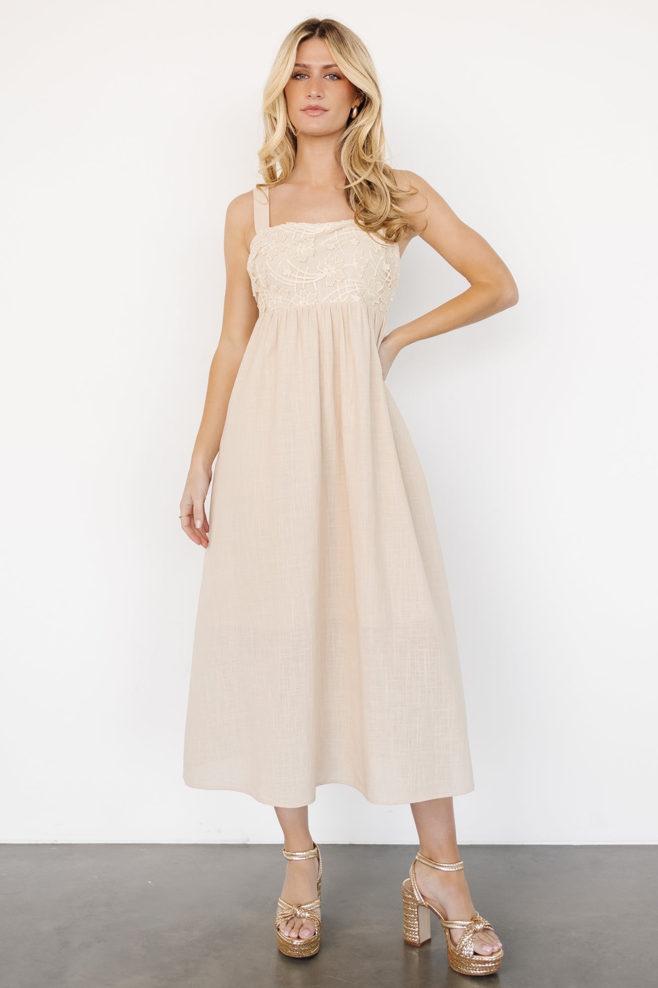 Mia Tie Back Dress | Natural - Baltic Born