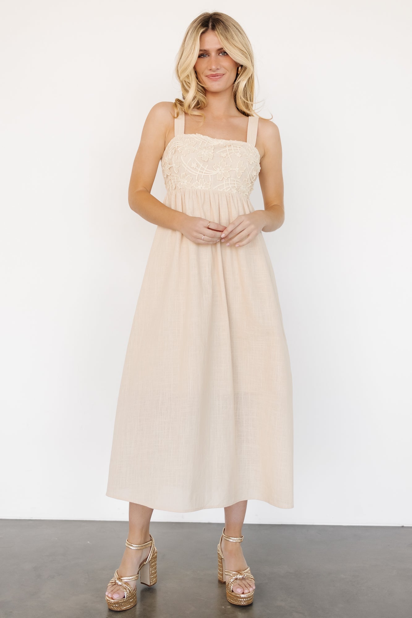 Mia Tie Back Dress | Natural - Baltic Born