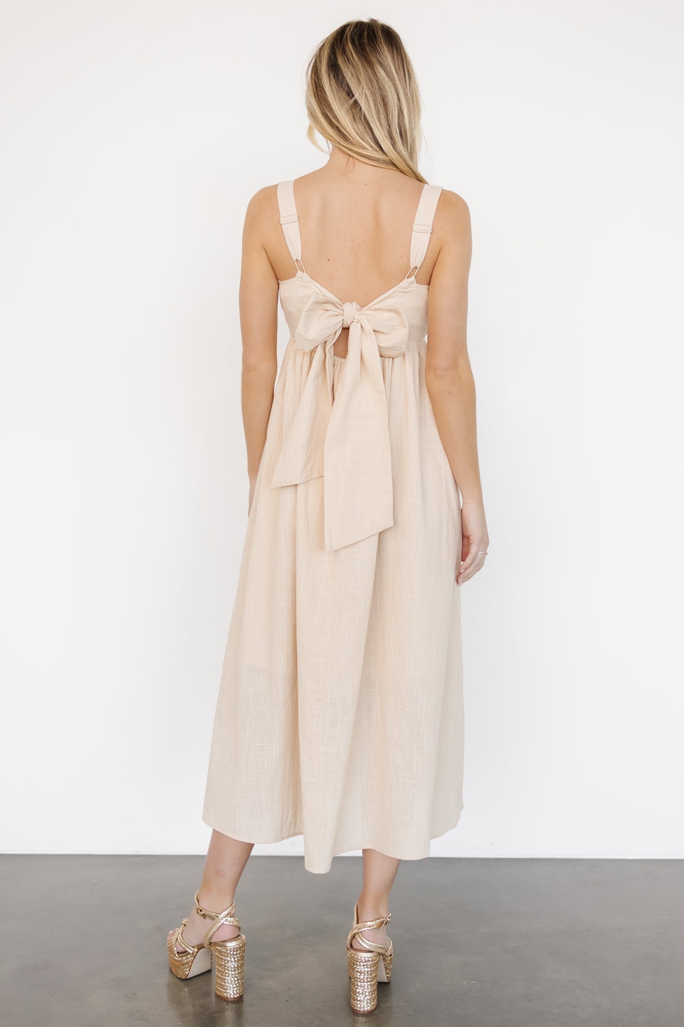 Mia Tie Back Dress | Natural - Baltic Born