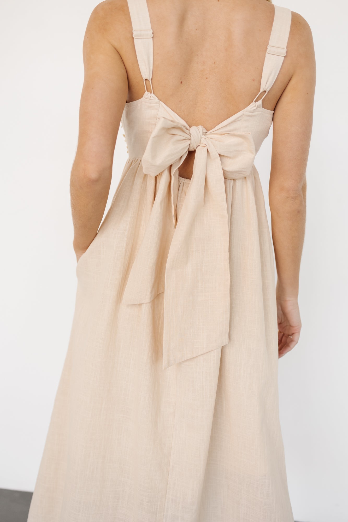 Mia Tie Back Dress | Natural - Baltic Born