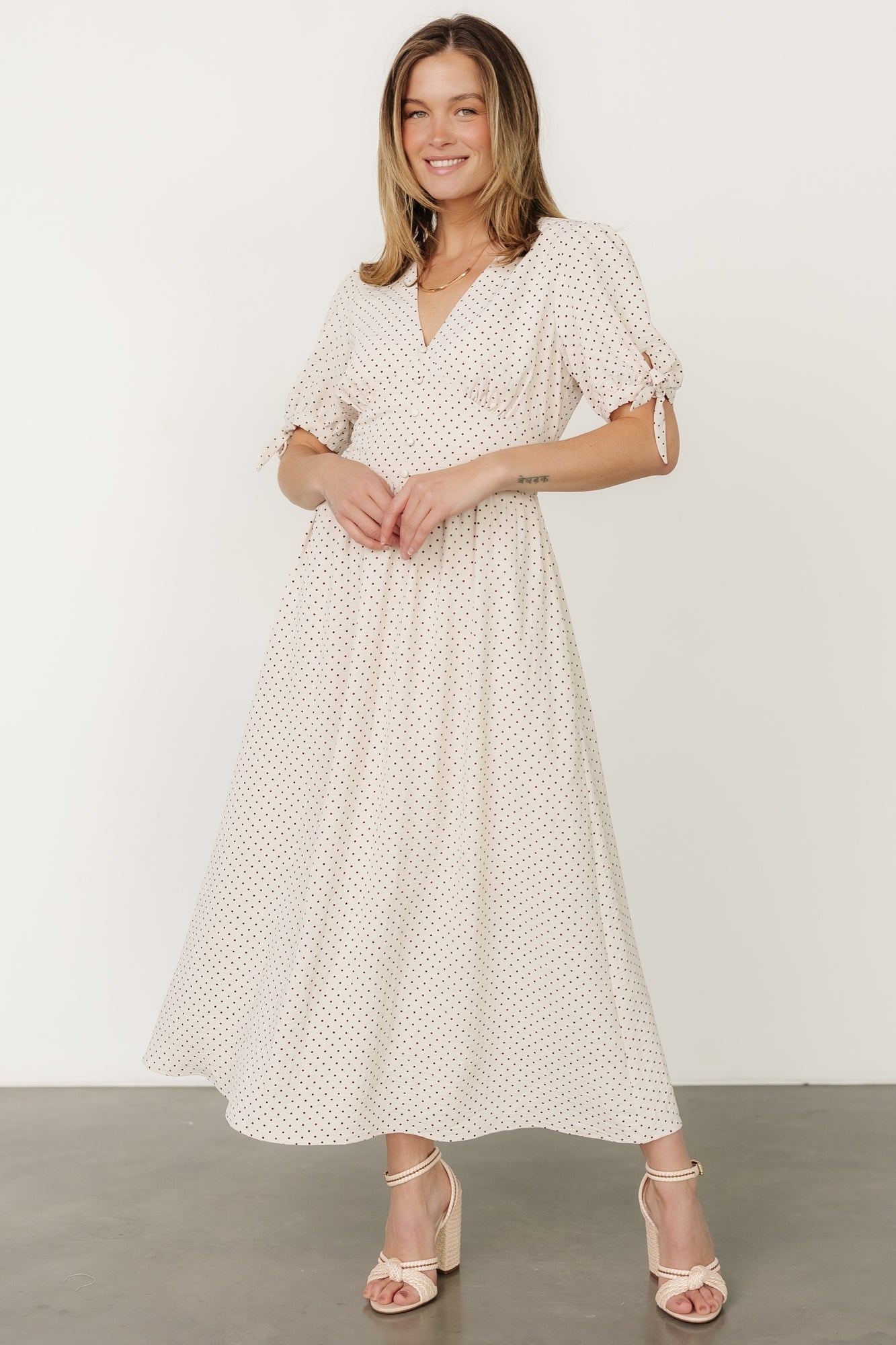 Millar Midi Dress | Natural + Black - Baltic Born