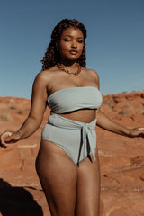 Milos High Waist Bikini Bottom | Sage - Baltic Born