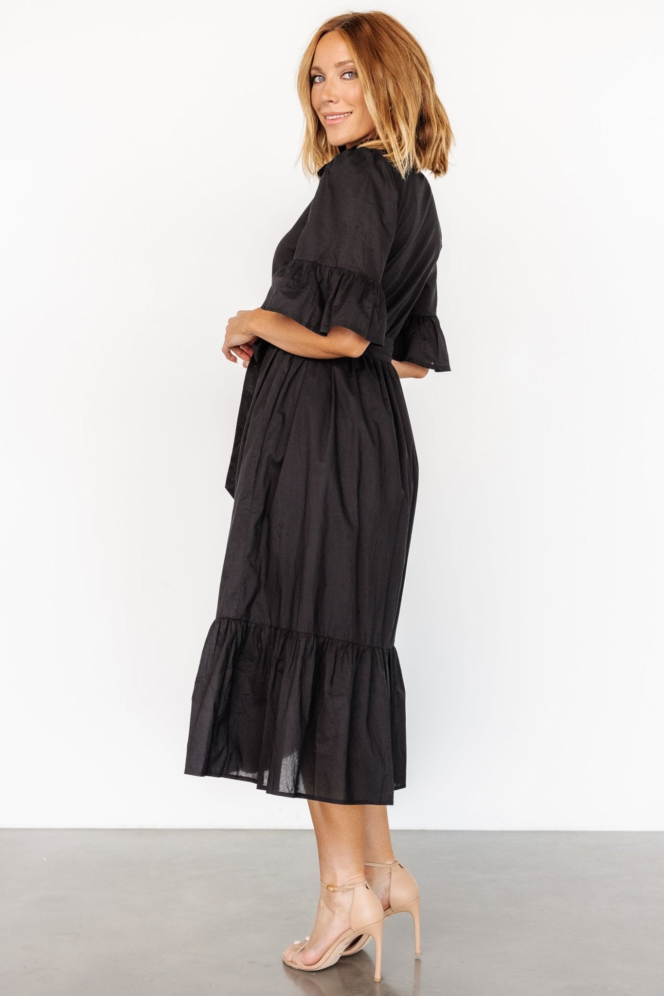 Mirielle Midi Dress | Black - Baltic Born