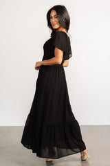 Monica Smocked Dress | Black - Baltic Born