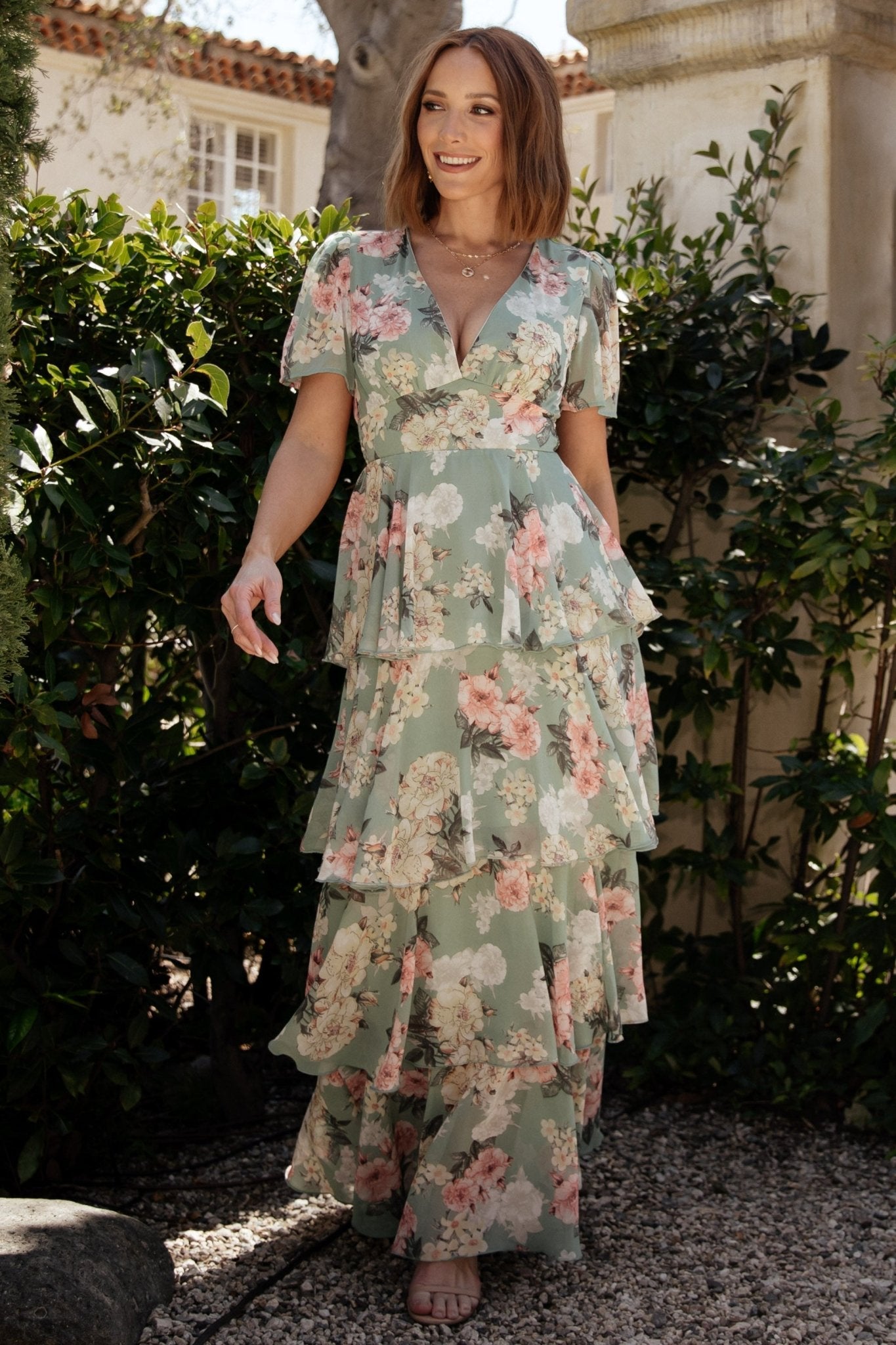 Montaigne Ruffle Maxi Dress | Sage Floral - Baltic Born