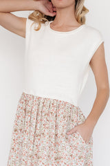 Myra Sweater Dress | Ivory + Coral Floral - Baltic Born