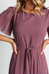 Naomi Short Sleeve Maxi Dress | Vintage Plum - Baltic Born