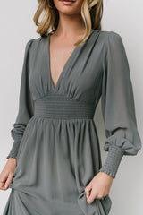 Olivia Maxi Dress | Dusty Blue - Baltic Born